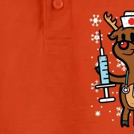 Christmas Nurse Reindeer Funny Xmas Nursing Scrub Top Women Dry Zone Grid Performance Polo