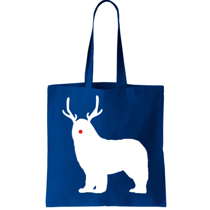 Christmas Newfoundland Reindeer Newfie Dog Gift Tote Bag