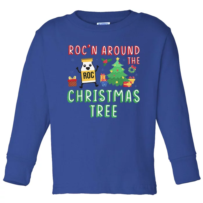 Christmas Nurse Rocn Around The Christmas Tree Funny Xmas Toddler Long Sleeve Shirt