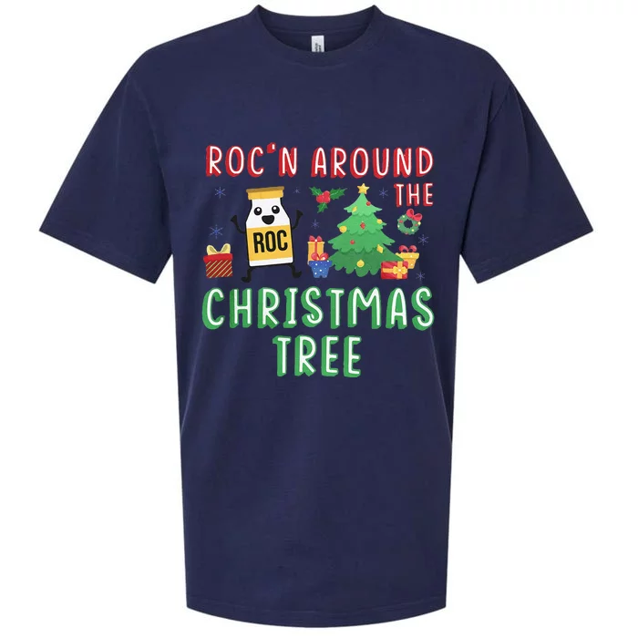 Christmas Nurse Rocn Around The Christmas Tree Funny Xmas Sueded Cloud Jersey T-Shirt