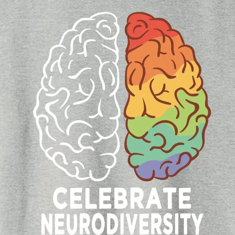 Celebrate Neurodiversity Rainbow Brain Autism Awareness Meaningful Gift Women's Crop Top Tee