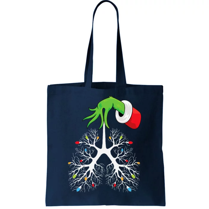 Christmas Nurse Respiratory Therapist Lung Lights Funnyxmas Tote Bag