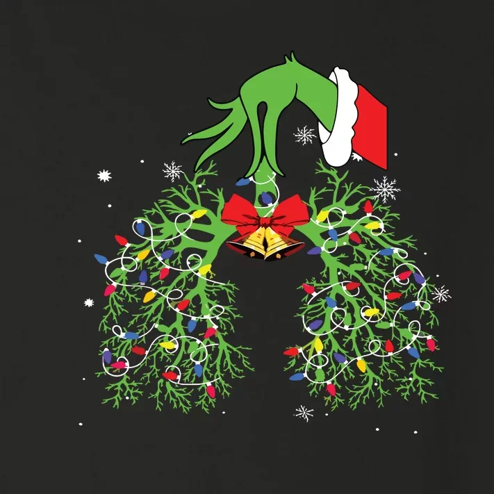 Christmas Nurse Respiratory Therapist Lung Xmas Lights Toddler Long Sleeve Shirt