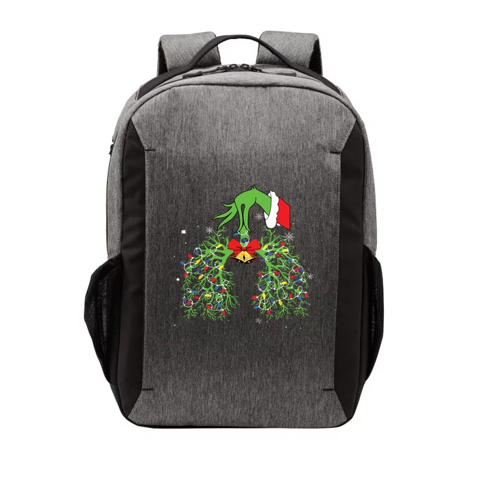 Christmas Nurse Respiratory Therapist Lung Xmas Lights Vector Backpack