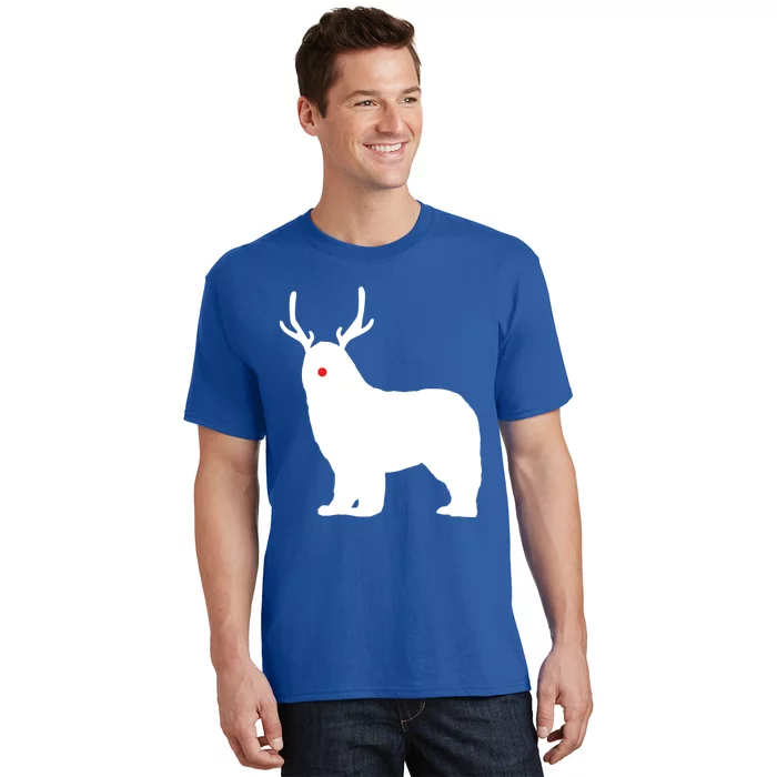 Christmas Newfoundland Reindeer Newfie Dog Gift T-Shirt