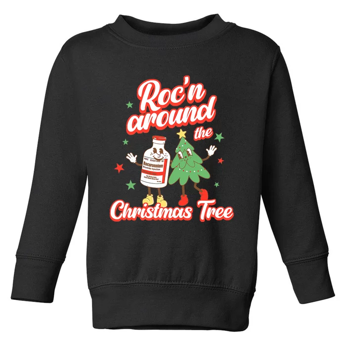 Christmas Nurse Roc'n Around The Christmas Tree NICU L'D Toddler Sweatshirt