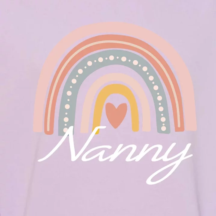 Cute Nanny Rainbow Grandma Christmas Mothers Day Gift Garment-Dyed Sweatshirt