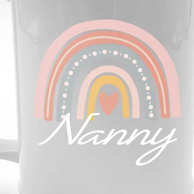 Cute Nanny Rainbow Grandma Christmas Mothers Day Gift Front & Back Beer Stein