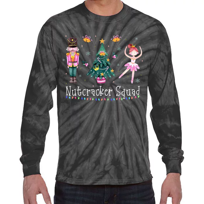 Christmas Nutcracker Squad Ballet Dance Tie-Dye Long Sleeve Shirt