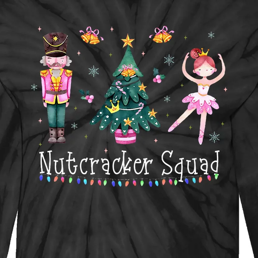 Christmas Nutcracker Squad Ballet Dance Tie-Dye Long Sleeve Shirt