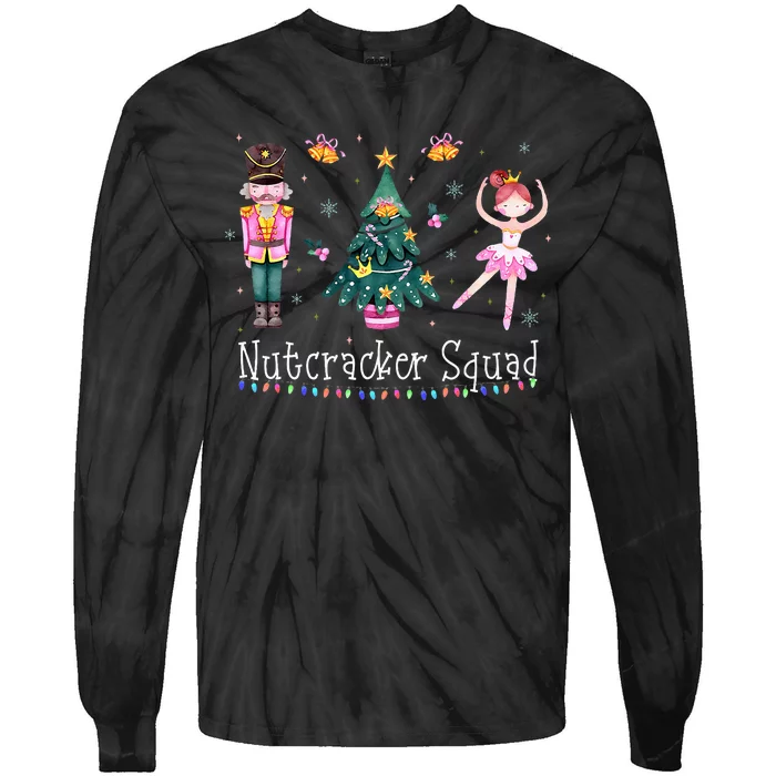 Christmas Nutcracker Squad Ballet Dance Tie-Dye Long Sleeve Shirt