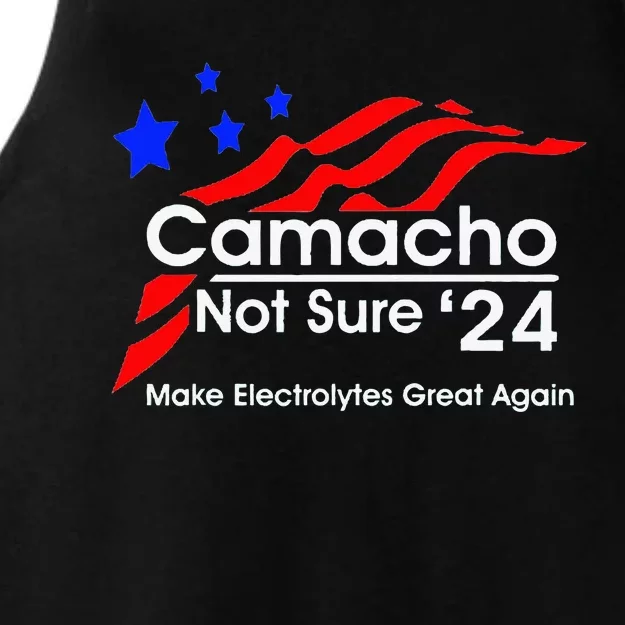 Camacho Not Sure For President 2024 Ladies Tri-Blend Wicking Tank