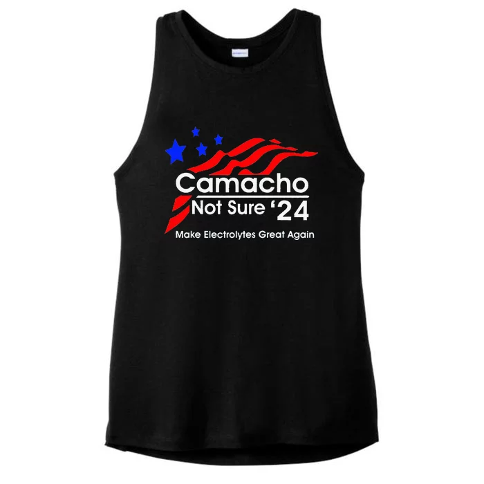 Camacho Not Sure For President 2024 Ladies Tri-Blend Wicking Tank