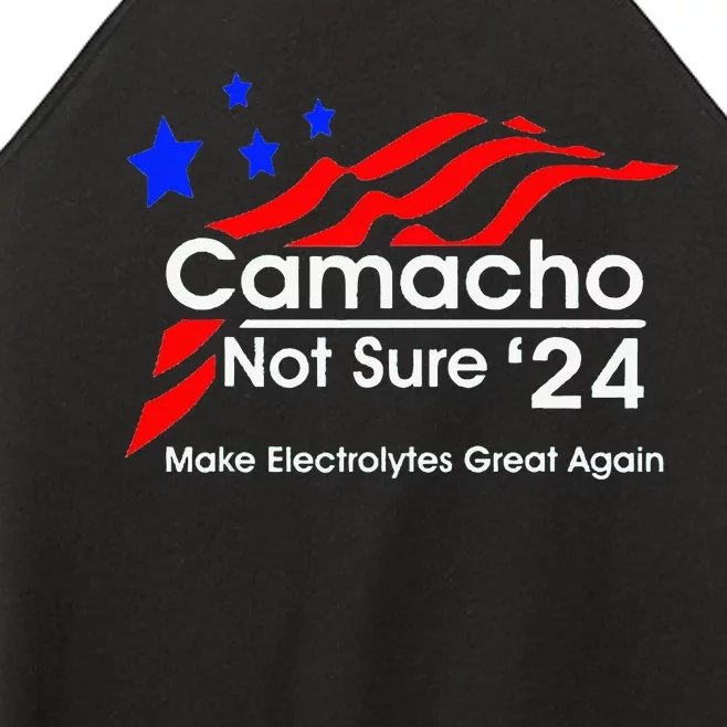 Camacho Not Sure For President 2024 Women’s Perfect Tri Rocker Tank