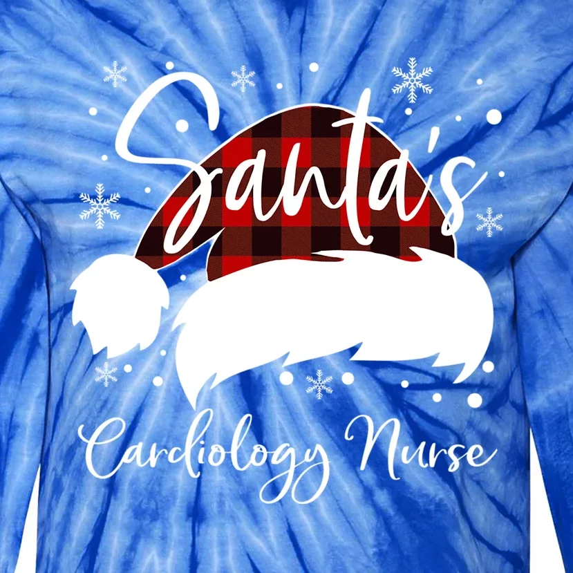 Cardiology Nurse Santas Favorite Nurse Cardiology Nurse Elf Cute Gift Tie-Dye Long Sleeve Shirt