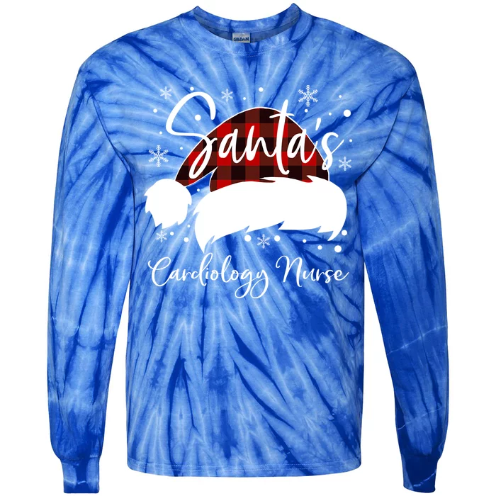 Cardiology Nurse Santas Favorite Nurse Cardiology Nurse Elf Cute Gift Tie-Dye Long Sleeve Shirt