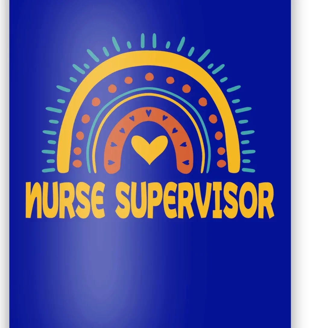 Cute Nurse Supervisor Rainbow Rn Nursing Leadership Gift Poster