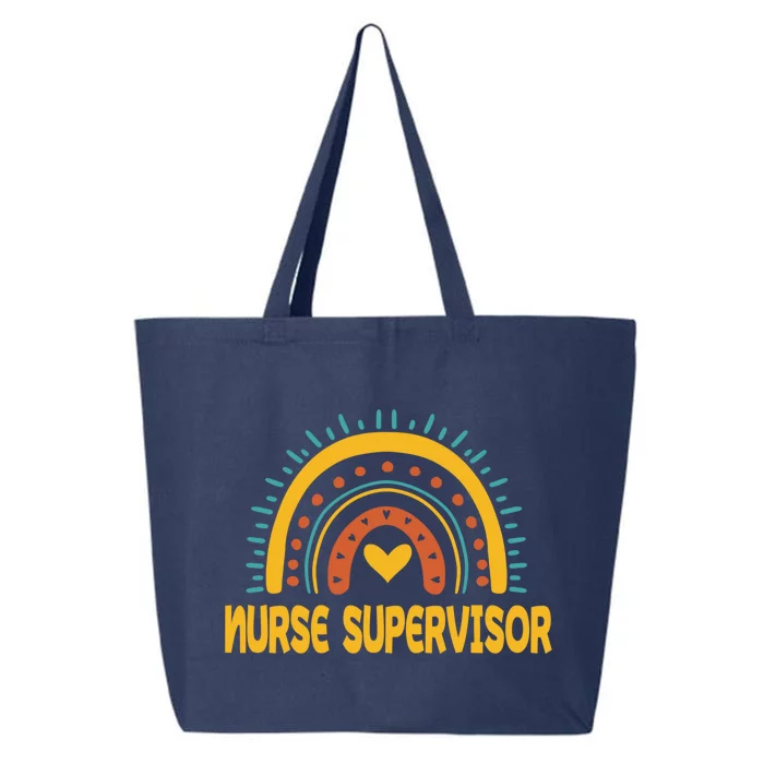 Cute Nurse Supervisor Rainbow Rn Nursing Leadership Gift 25L Jumbo Tote