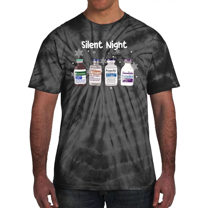 Christmas Nurse Silent Night Tie-Dye T-Shirt