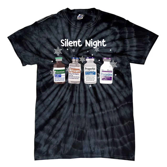 Christmas Nurse Silent Night Tie-Dye T-Shirt