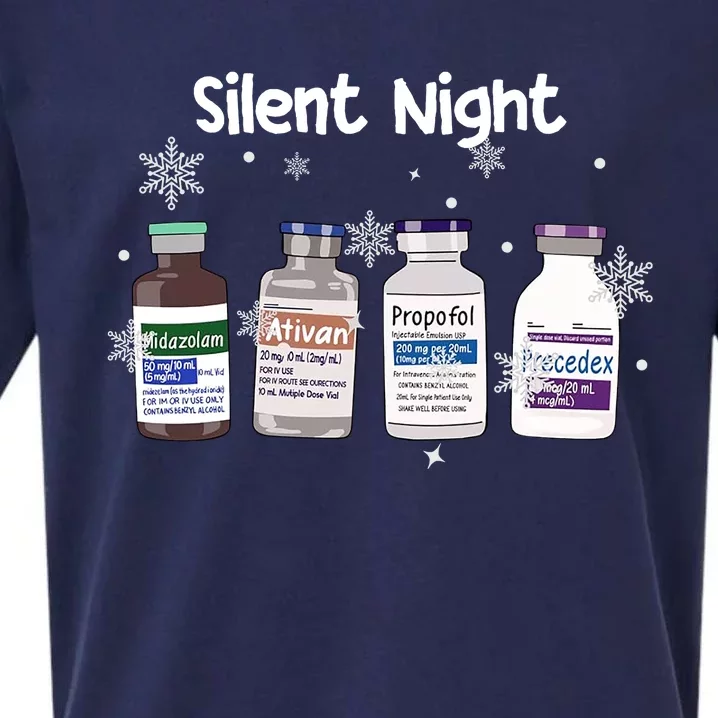 Christmas Nurse Silent Night Sueded Cloud Jersey T-Shirt