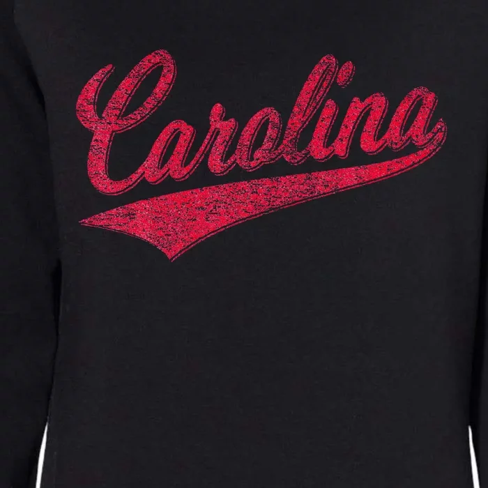 Carolina North South Varsity Script Sports Jersey Style Womens California Wash Sweatshirt