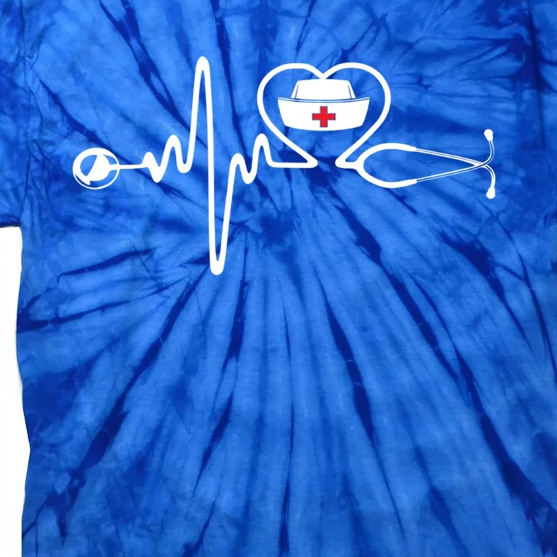 Cute Nurse Stethoscope Heartbeat Cool Gift Tie-Dye T-Shirt