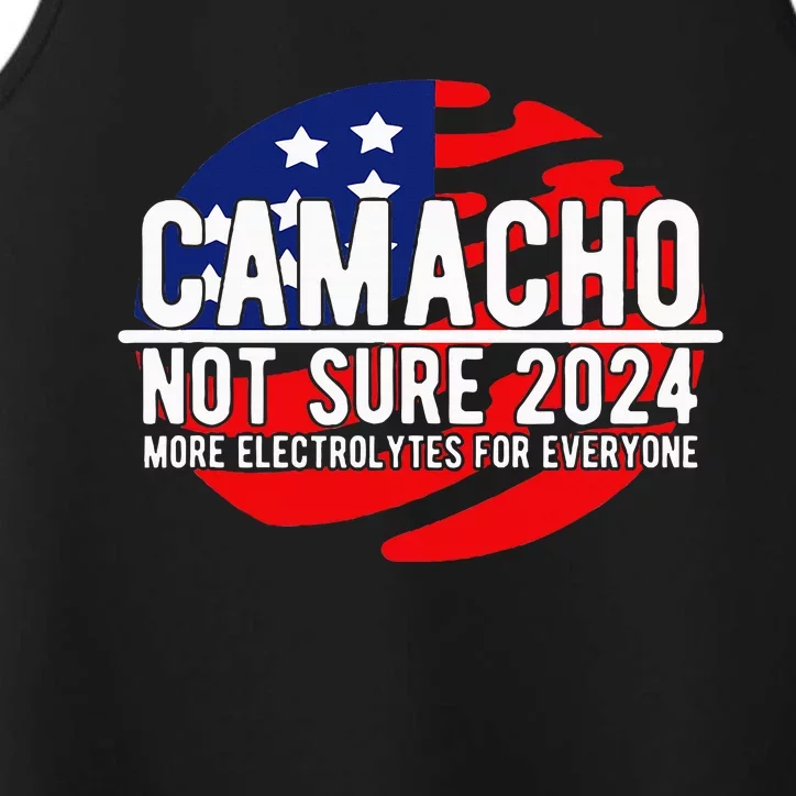 Camacho Not Sure For President 2024 Usa Performance Tank