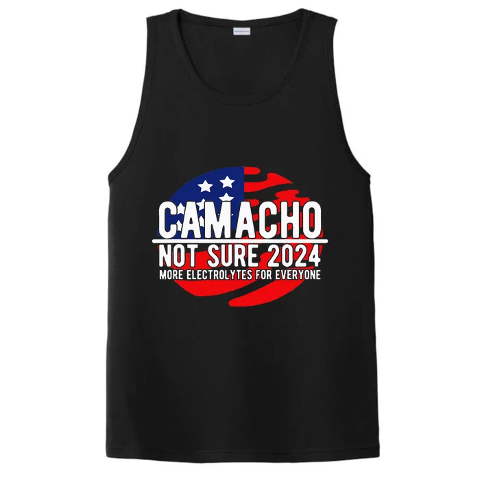 Camacho Not Sure For President 2024 Usa Performance Tank