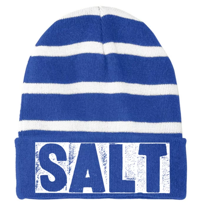 Cooking Needs Salt Seasoning Pepper Salt Gift Striped Beanie with Solid Band