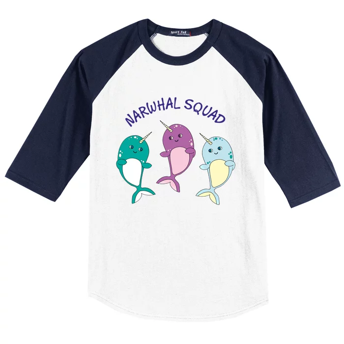 Cool Narwhal Squad Gift Great Gift Funny Birthday Gift Baseball Sleeve Shirt