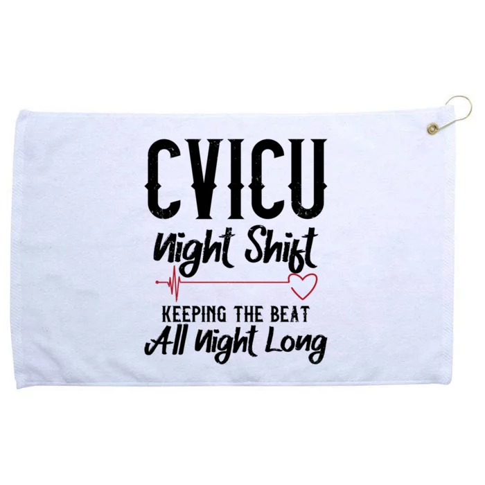 Cvicu Night Shift Nurse Keeping The Beat All Night Long Gift Grommeted Golf Towel