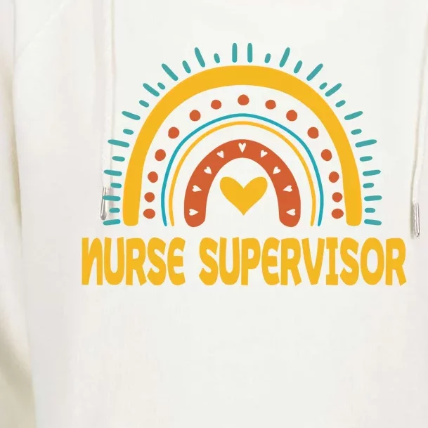 Cute Nurse Supervisor Rainbow Rn Nursing Leadership Gift Womens Funnel Neck Pullover Hood