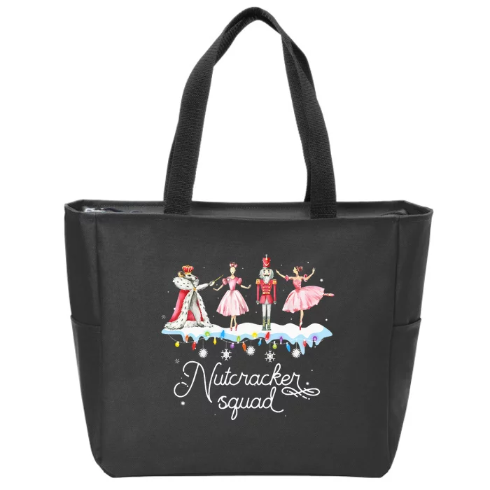 Christmas Nutcracker Squad Ballet Dance Zip Tote Bag