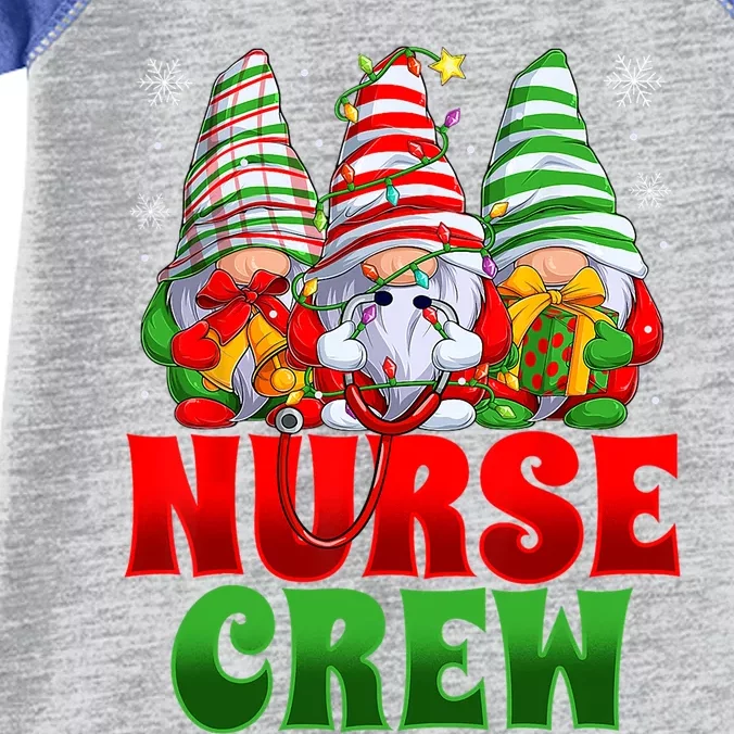 Christmas Nurse Squad Gnome Reindeer Pajama Santa Nursing Gift Infant Baby Jersey Bodysuit