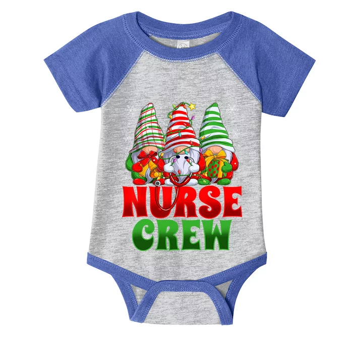 Christmas Nurse Squad Gnome Reindeer Pajama Santa Nursing Gift Infant Baby Jersey Bodysuit