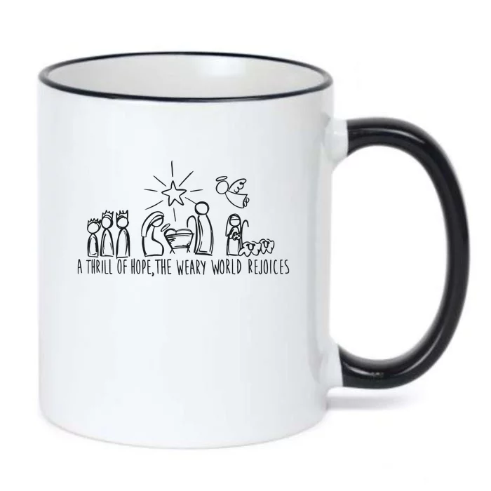 Christian Nativity Scene Black Color Changing Mug