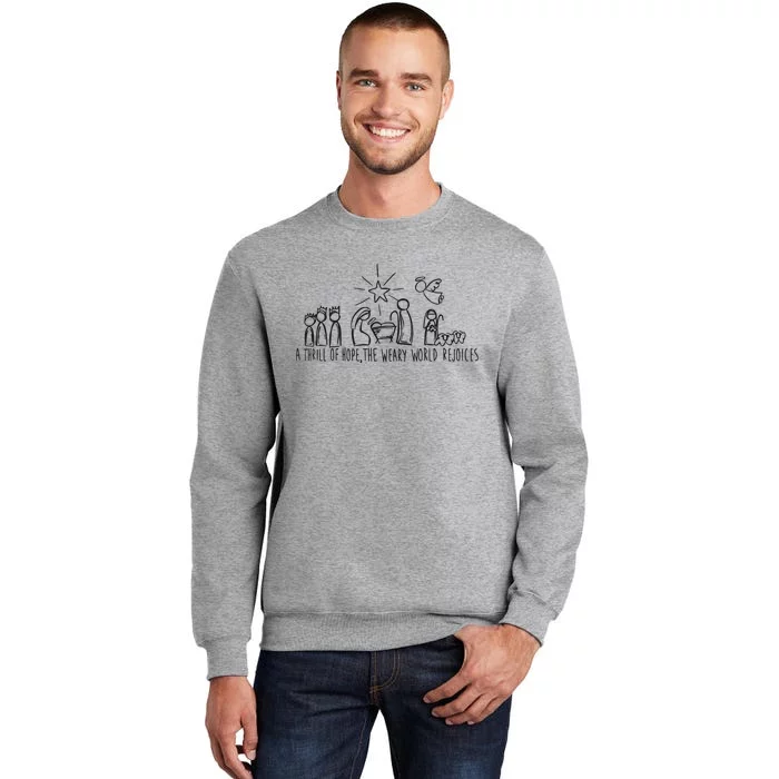 Christian Nativity Scene Tall Sweatshirt