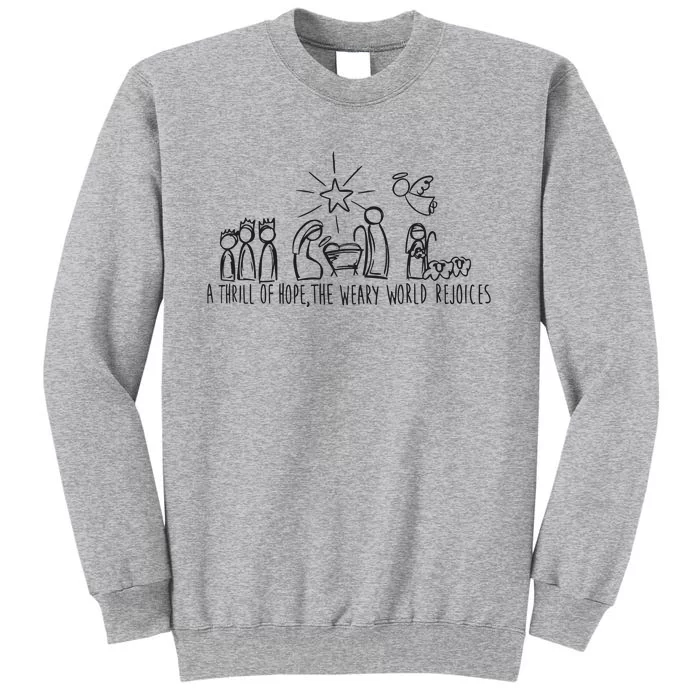 Christian Nativity Scene Tall Sweatshirt