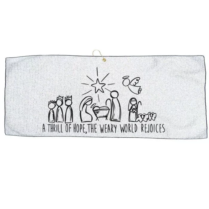 Christian Nativity Scene Large Microfiber Waffle Golf Towel