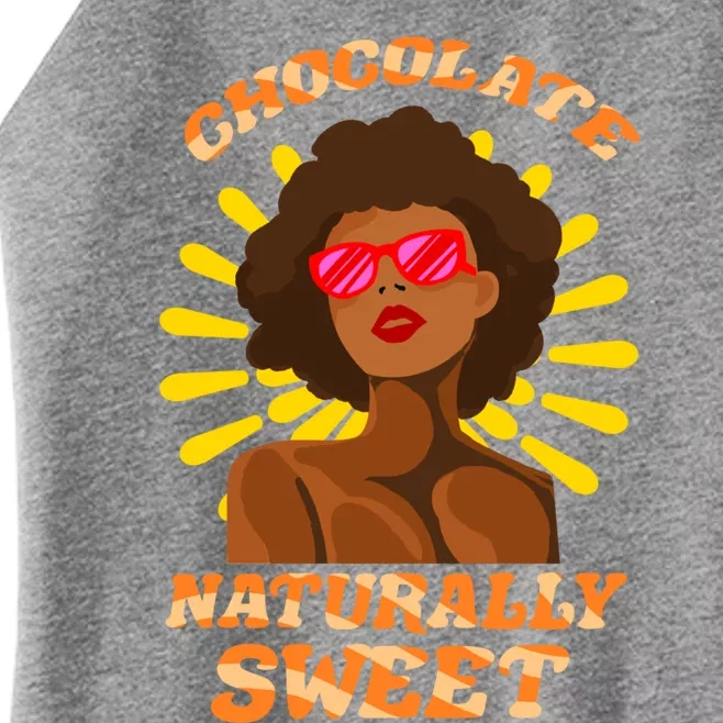 Chocolate Naturally Sweet Black History Month Gift Women’s Perfect Tri Rocker Tank