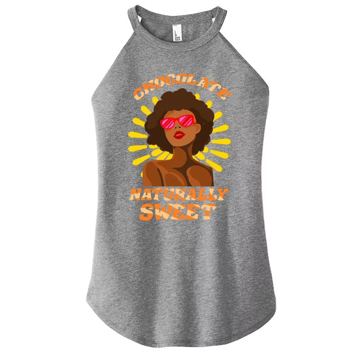 Chocolate Naturally Sweet Black History Month Gift Women’s Perfect Tri Rocker Tank