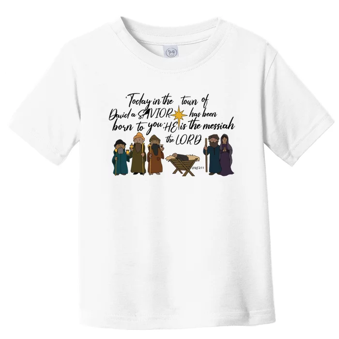 Christmas Nativity Scene Christian Women Jesus Toddler T-Shirt