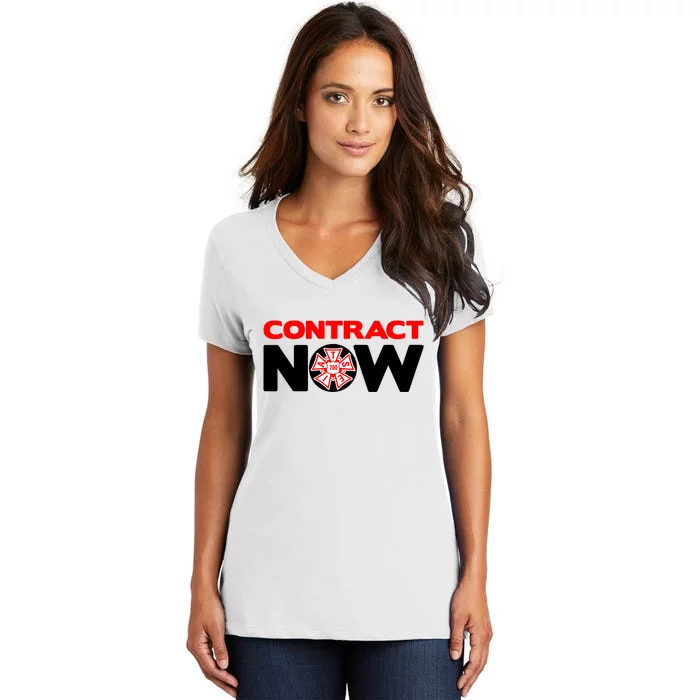 Contract Now Snl Trendy Design Women's V-Neck T-Shirt