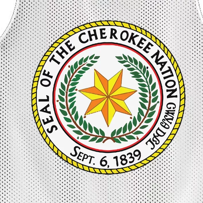 CHEROKEE NATION SEAL NATIVE AMERICAN INDIAN HONOR ROOTS Mesh Reversible Basketball Jersey Tank