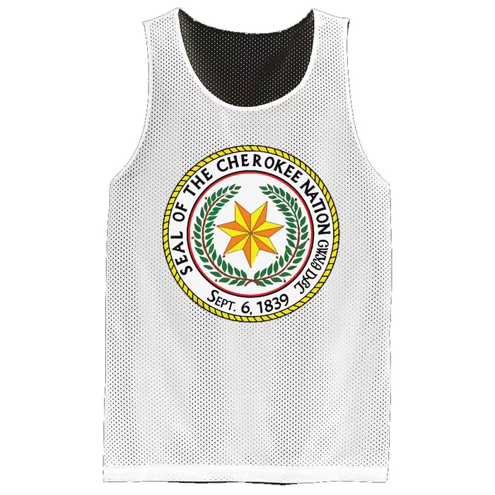 CHEROKEE NATION SEAL NATIVE AMERICAN INDIAN HONOR ROOTS Mesh Reversible Basketball Jersey Tank