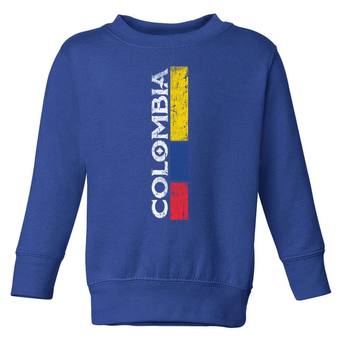 Colombia National Soccer Team Pride Flag Colombian Gift Toddler Sweatshirt