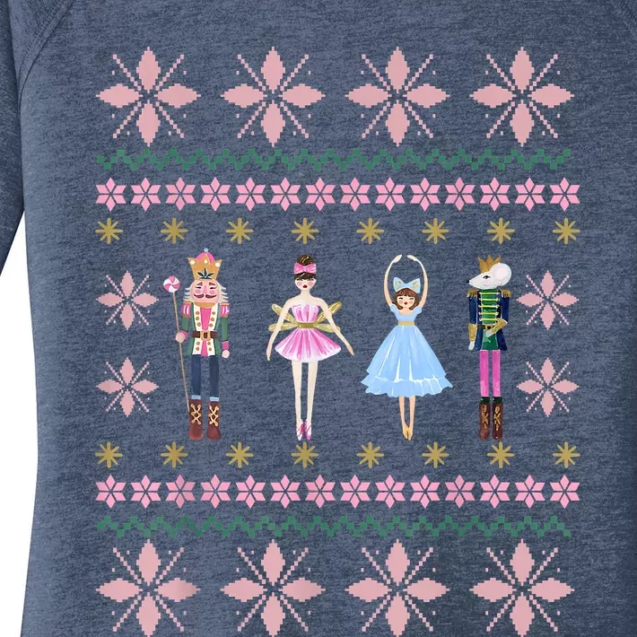 Christmas Nutcracker Squad Ballet Dance Funny Xmas Holiday Women's Perfect Tri Tunic Long Sleeve Shirt