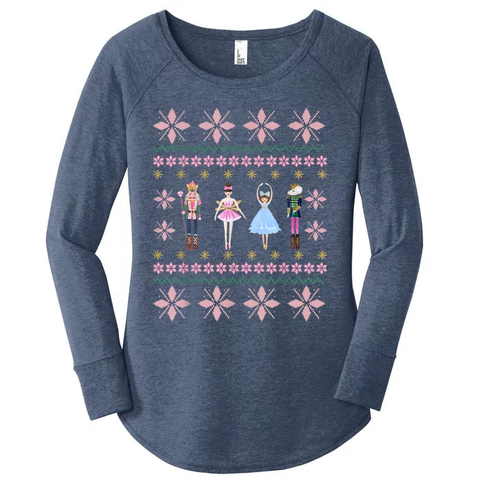 Christmas Nutcracker Squad Ballet Dance Funny Xmas Holiday Women's Perfect Tri Tunic Long Sleeve Shirt