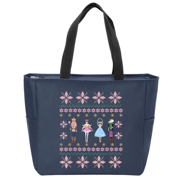 Christmas Nutcracker Squad Ballet Dance Funny Xmas Holiday Zip Tote Bag